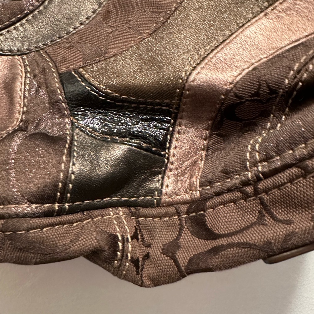 Coach Multi-Brown Patchwork Shoulder Bag Nº E0873… - image 5